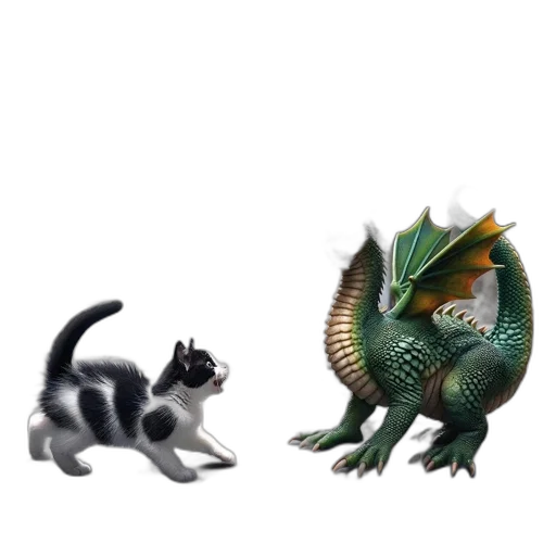 dragon, creature, concept art, 3d render transparent PNG cut-out