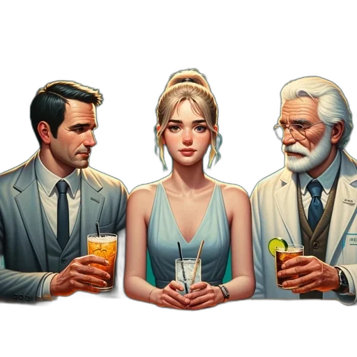 face, umbrella, concept art, pixel art transparent PNG cut-out