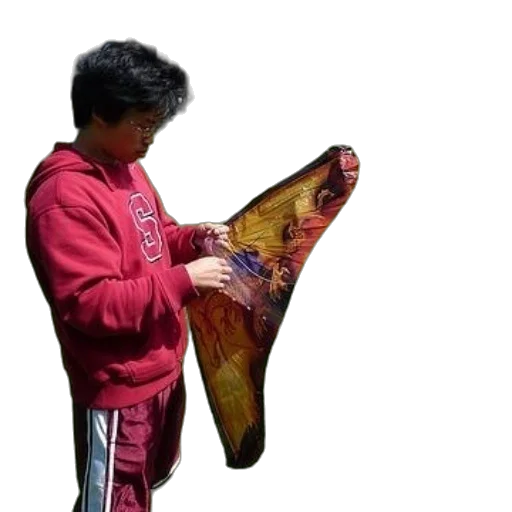staff, jacket, umbrella, dragon transparent PNG cut-out