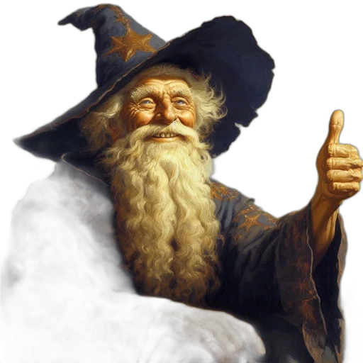 hat, staff, face, dragon transparent PNG cut-out