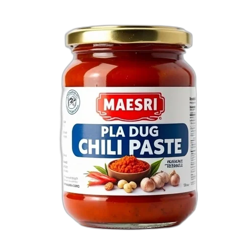food, photorealistic, jar, chili transparent PNG cut-out