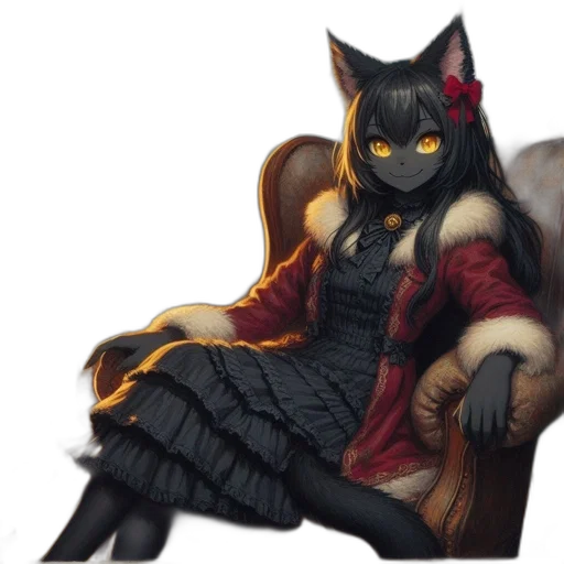dress, furniture, staff, animal transparent PNG cut-out