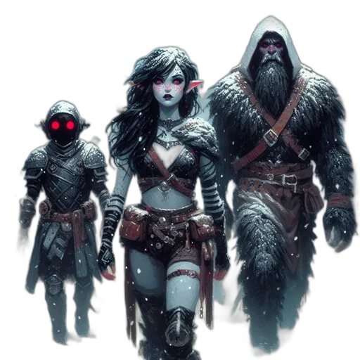 concept art, fantasy art, comic book art, dark transparent PNG cut-out