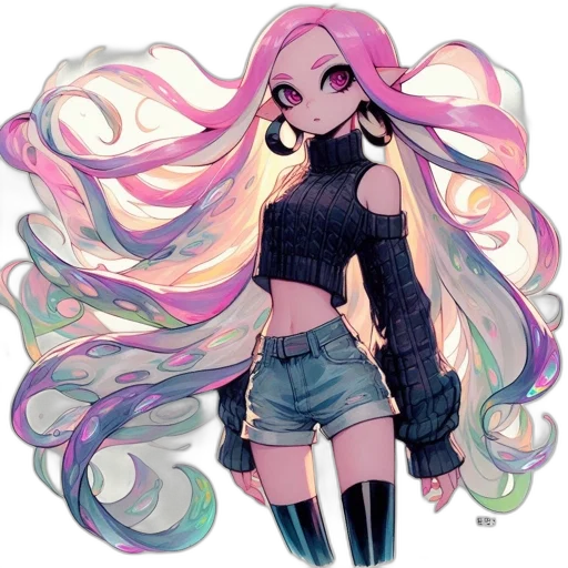 hair, dress, jacket, anime transparent PNG cut-out