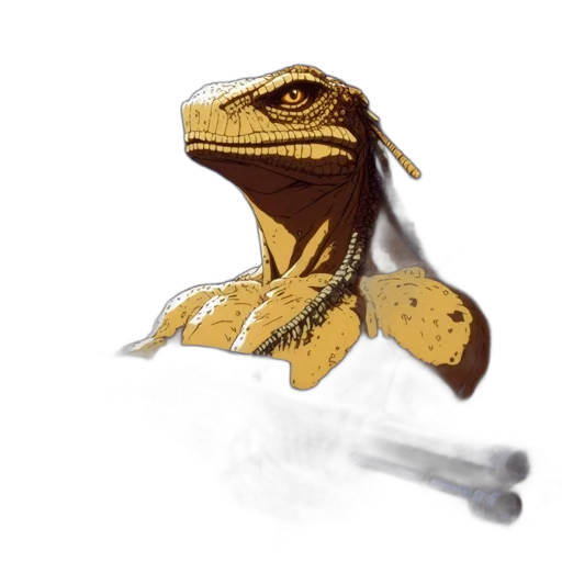 dragon, creature, animal, staff transparent PNG cut-out