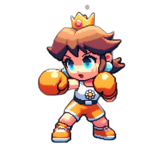 crown, weapon, staff, pixel art transparent PNG cut-out