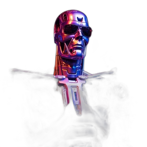 robot, mask, face, weapon transparent PNG cut-out