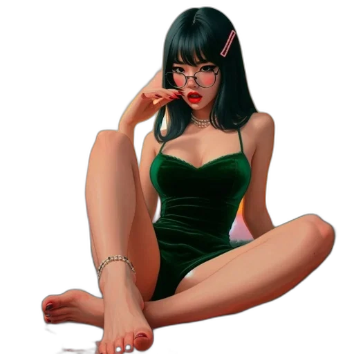 dress, jewelry, fantasy art, comic book art transparent PNG cut-out