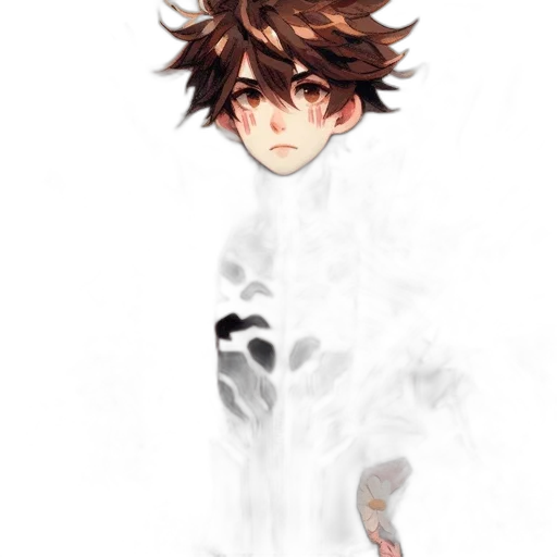 mask, creature, staff, hair transparent PNG cut-out