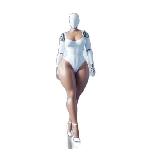 robot, dress, jacket, 3d render transparent PNG cut-out