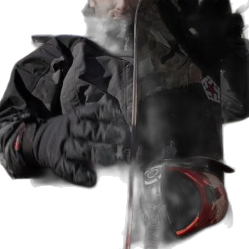 jacket, mask, face, weapon transparent PNG cut-out