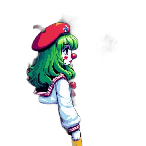 creature, hat, staff, face transparent PNG cut-out