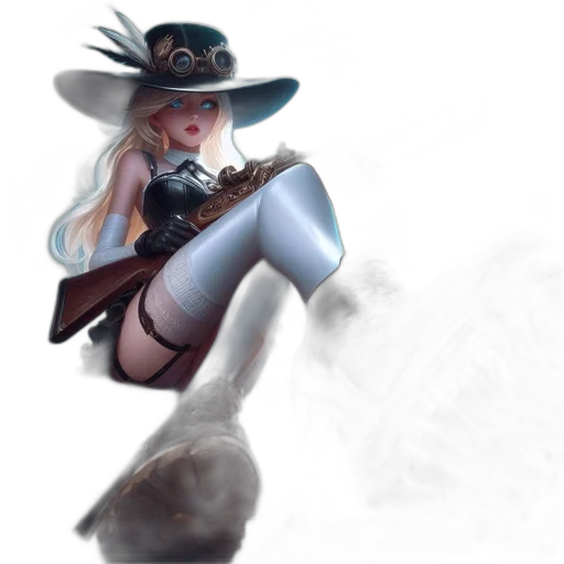 hat, staff, weapon, fantasy art transparent PNG cut-out