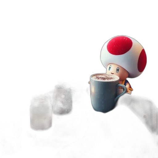 robot, food, 3d render, concept art transparent PNG cut-out