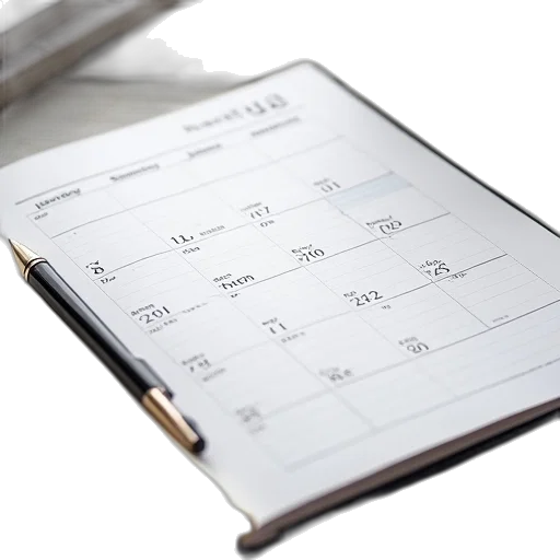 calendar, book, pen, notepad transparent PNG cut-out
