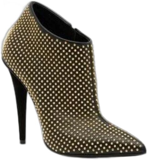 shoes, black, stiletto, boot transparent PNG cut-out