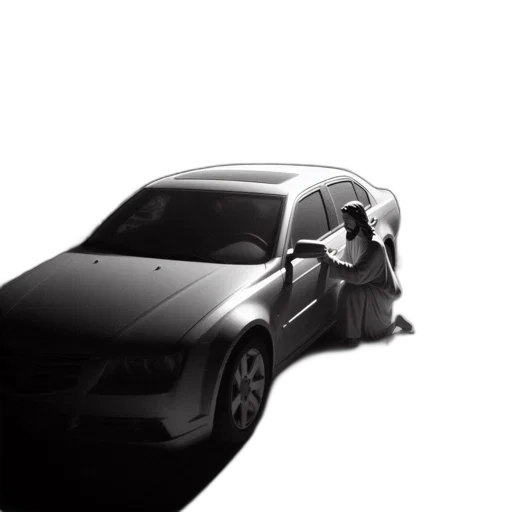 car, 3d render, concept art, photorealistic transparent PNG cut-out