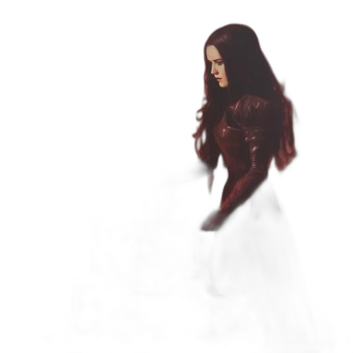 dress, hair, creature, photorealistic transparent PNG cut-out