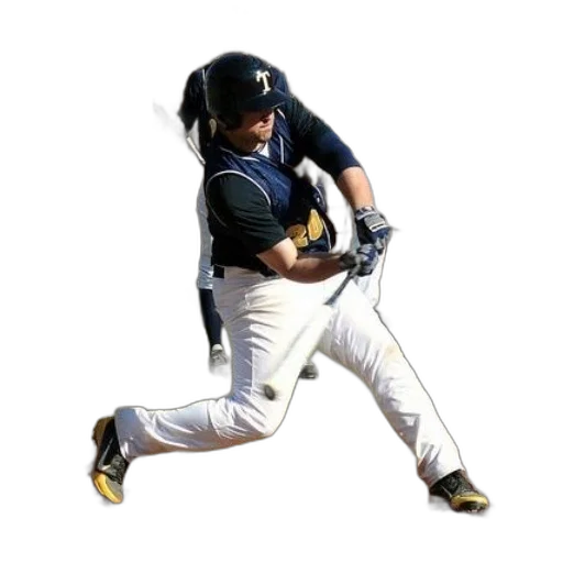 baseball, player, blue, white transparent PNG cut-out