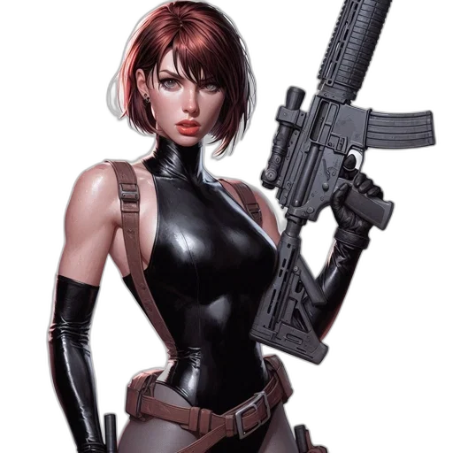 weapon, comic book art, concept art, cyberpunk transparent PNG cut-out