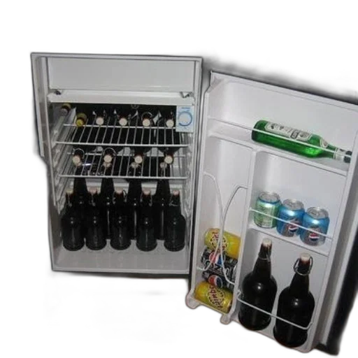 bottle, mini, fridge, filled transparent PNG cut-out