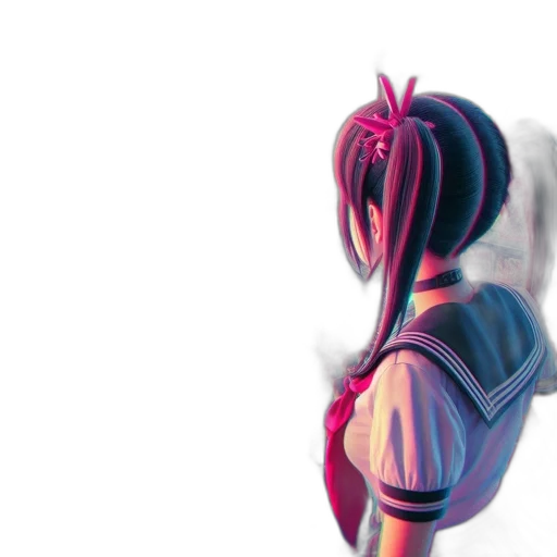 robot, jacket, mask, hair transparent PNG cut-out