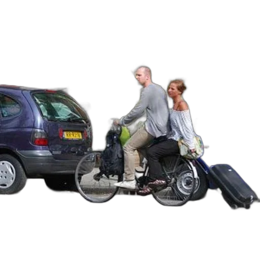 car, concept art, man, woman transparent PNG cut-out
