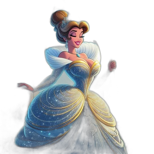 dress, crown, concept art, watercolor transparent PNG cut-out