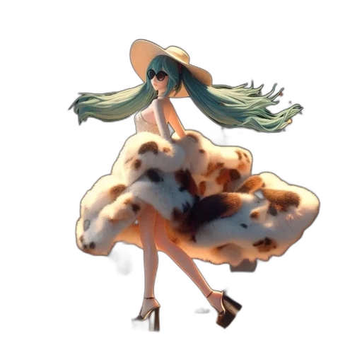 dress, creature, hair, weapon transparent PNG cut-out