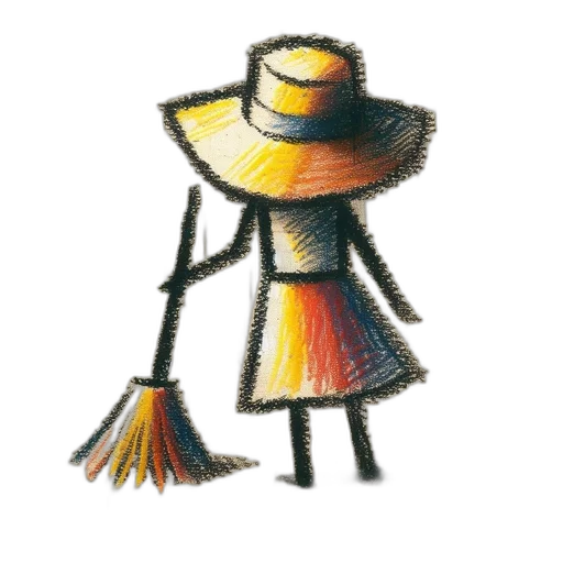 hat, dress, staff, jacket transparent PNG cut-out