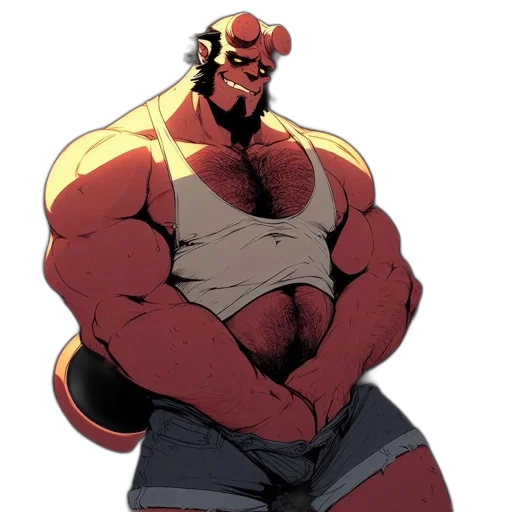 comic book art, concept art, cartoon, red transparent PNG cut-out