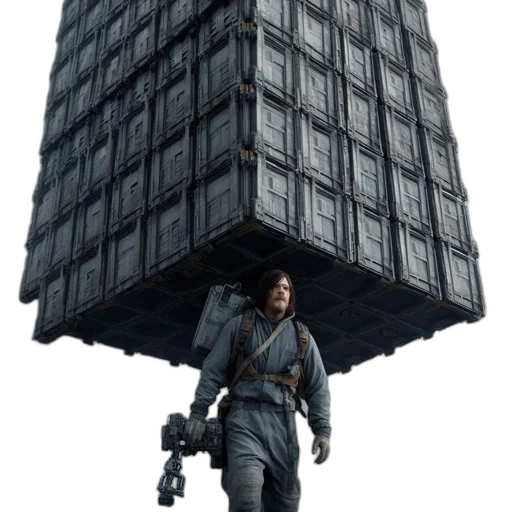 weapon, building, hat, jacket transparent PNG cut-out