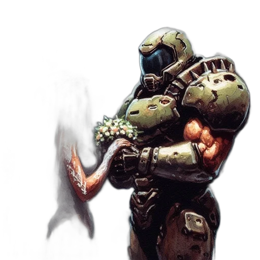 robot, weapon, concept art, pixel art transparent PNG cut-out