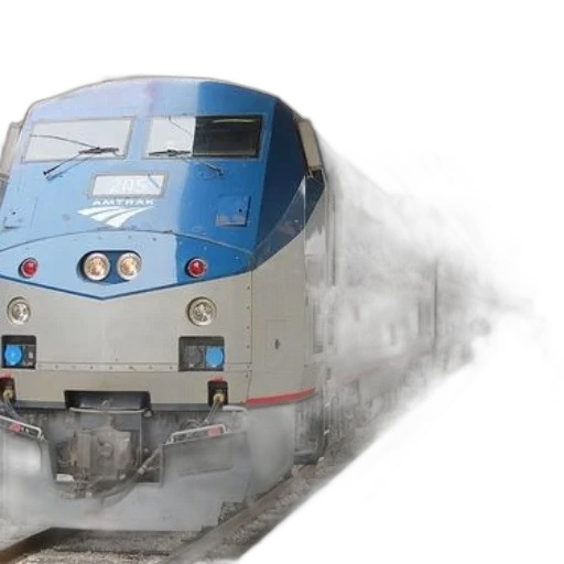 photorealistic, 3d render, fog, amtrak transparent PNG cut-out