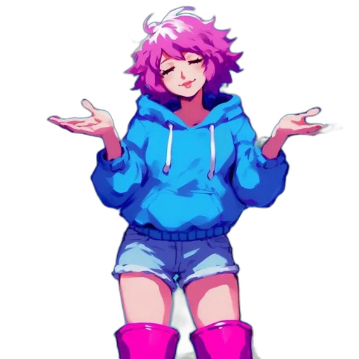 jacket, creature, dress, staff transparent PNG cut-out