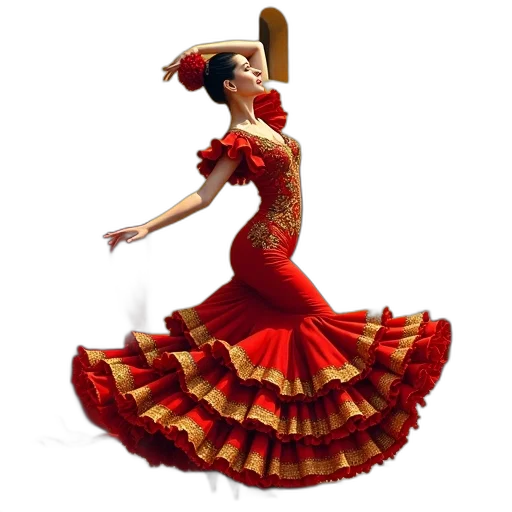 dress, photorealistic, 3d render, red transparent PNG cut-out