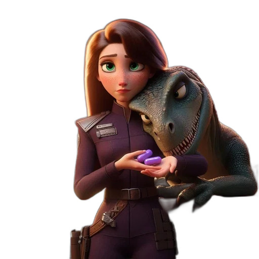 dragon, creature, animal, staff transparent PNG cut-out