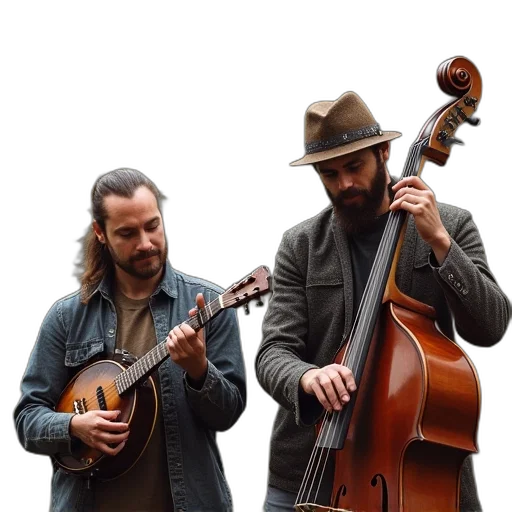 bluegrass, musicians transparent PNG cut-out