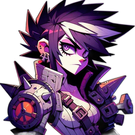 weapon, robot, staff, jacket transparent PNG cut-out
