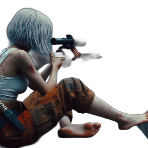 weapon, concept art, 3d render, cyberpunk transparent PNG cut-out
