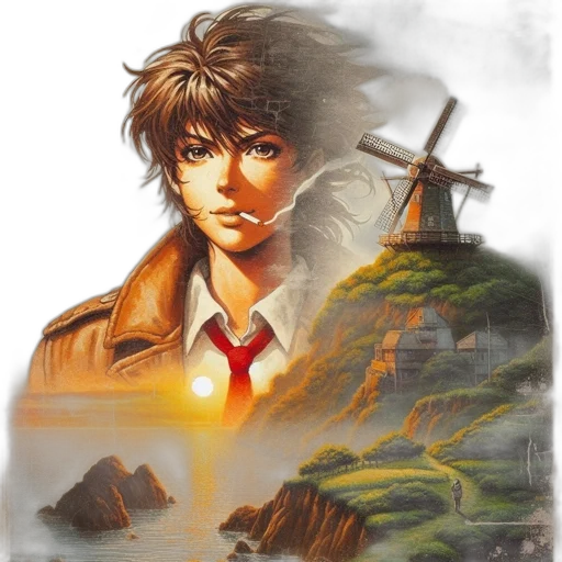 jacket, fantasy art, concept art, comic book art transparent PNG cut-out