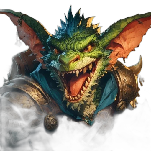 dragon, face, staff, creature transparent PNG cut-out