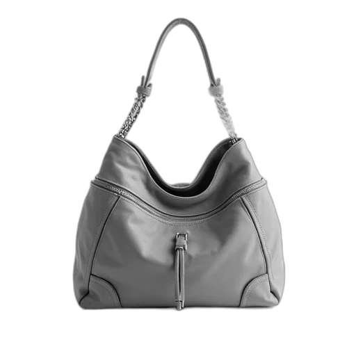 monochrome, grey, fabric, handbag transparent PNG cut-out