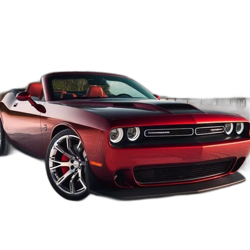 car, photorealistic, 3d render, red transparent PNG cut-out