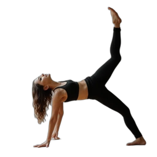 woman, doing, side, plank transparent PNG cut-out