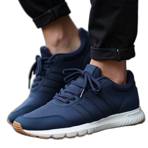 shoes, 3d render, photorealistic, blue transparent PNG cut-out