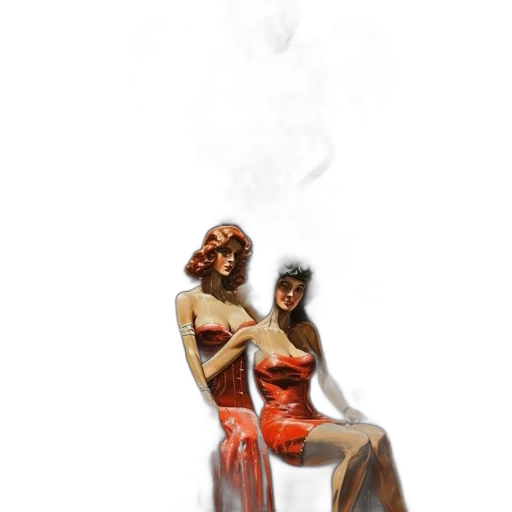 dress, concept art, comic book art, fantasy art transparent PNG cut-out