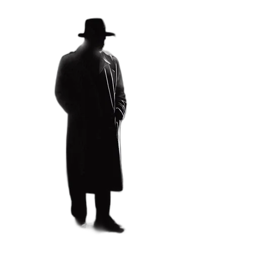 hat, jacket, staff, robot transparent PNG cut-out