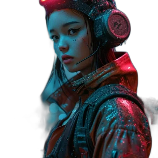 robot, jacket, face, mask transparent PNG cut-out