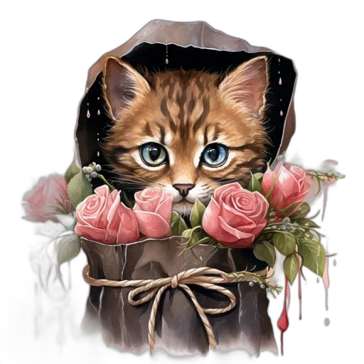 jacket, animal, flower, jewelry transparent PNG cut-out